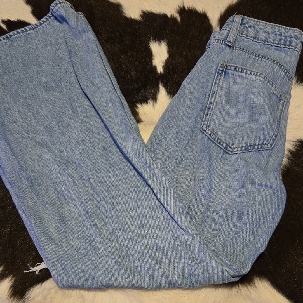 SO Mid Rise Slouchy Flare Jeans